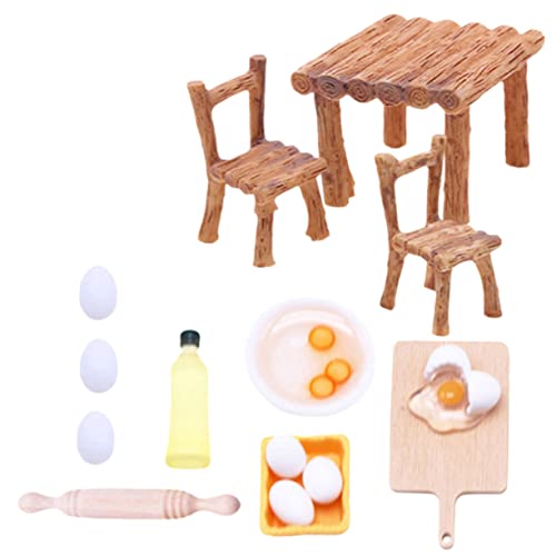 VANZACK 1Satz Miniaturmöbel aus Mini Holzstühle für Puppenhaus Dekoration für Mini Küchenbedarf Lebendige Farben und Verarbeitung für Realistische Details von VANZACK
