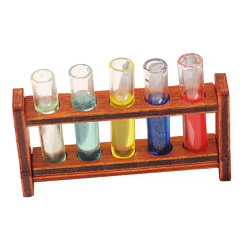 VANZACK 1Satz Miniaturschmuck Reagenzglas Mit Holzgestell Farbenfrohes Puppenhaus Zubehör Für Kreative Holzhandwerke VANZACK 1Satz Miniaturschmuck Reagenzglas Mit Holzgestell Farbenfrohes Puppenhaus Zubehör Für Kreative Holzhandwerke von VANZACK