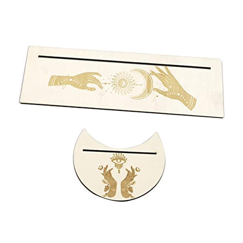 VANZACK 1Satz Mondphasen Tarotkartenhalter aus Holz Rechteckiger Altarständer für Tarot Karten Elegantes und Kompaktes Design für Dekoration und Religiöse Zeremonien Leicht Tragbar VANZACK 1Satz Mondphasen Tarotkartenhalter aus Holz Rechteckiger Altarständer für Tarot Karten Elegantes und Kompaktes Design für Dekoration und Religiöse Zeremonien Leicht Tragbar von VANZACK