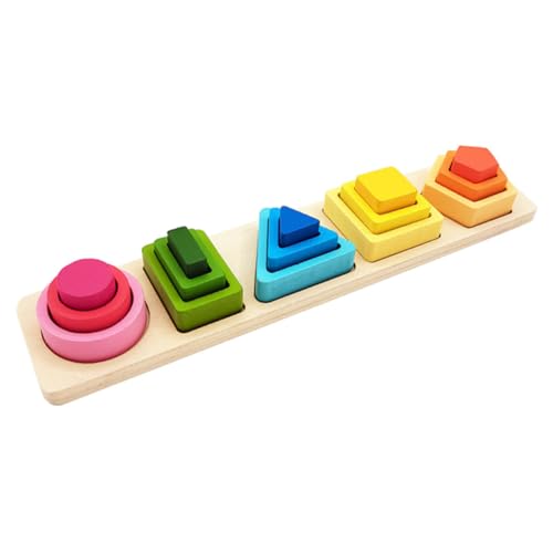 VANZACK 1Satz Montessori Holzspielzeug Für Kleinkinder Geometrisches Sortier Und Stapelspielzeug Für Frühes Lernen Formpuzzle Mit Bunten Holzklötzen Lernspielzeug Für Jahre VANZACK 1Satz Montessori Holzspielzeug Für Kleinkinder Geometrisches Sortier Und Stapelspielzeug Für Frühes Lernen Formpuzzle Mit Bunten Holzklötzen Lernspielzeug Für Jahre von VANZACK