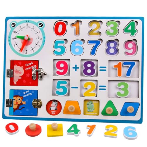VANZACK 1Satz Montessori Lernspielzeug Rechenspielzeug für Kleinkinder Vorschul Pädagogisches Sensorbrett Hand Auge Koordination und Mathematikfähigkeiten von VANZACK