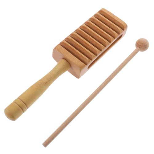 VANZACK 1Satz Percussion Guiro Holzspielzeug mit Klangblock Fördert Musikalität und Kreativität für Kleine Musiker von VANZACK