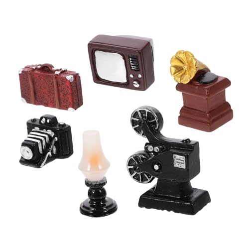 VANZACK 1Satz Phonographenmodell Und Retro Dekoration Teiliges Miniaturmöbel Für Puppenhaus Nostalgisches Wohnaccessoire Und Hausornament Verschiedenen Designs von VANZACK
