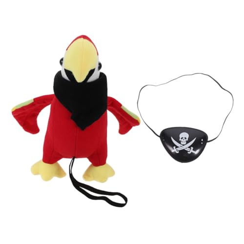 VANZACK 1Satz Piraten Cosplay Kostümkit Mit Gefülltem Papagei Für Schulter Schwarzem Halstuch Und Augenmaske Foto Requisite Für Halloween Und Rollenspiele von VANZACK