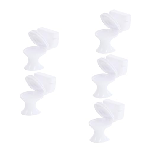 VANZACK 1Satz Puppenhaus Toilette Weißes Mini Badzimmer Zubehör Für Minifiguren Und Kreative Mini Verzierung Mini Handwerk Für Puppenhausliebhaber von VANZACK