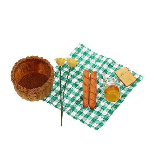 VANZACK 1Satz Puppenhaus Zubehör DIY Honigbrotkorb Modell Für Szenen Und Foto Requisiten Mit DIY Kariertem Für Miniaturpartys von VANZACK