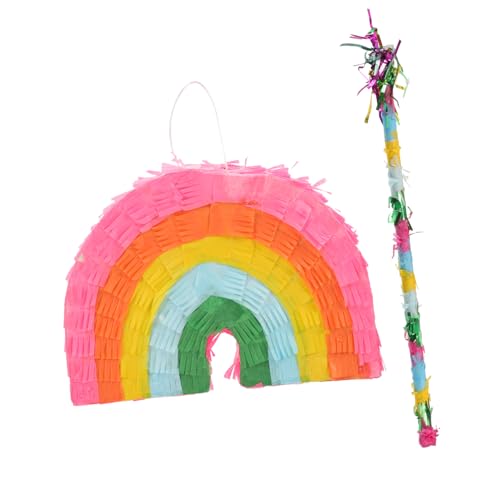 VANZACK 1Satz Regenbogen Pinata Mit Kindergeburtstag Party Dekoration Teiliges Für Geburtstagsparty Zubehör Und Partykrachmacher von VANZACK