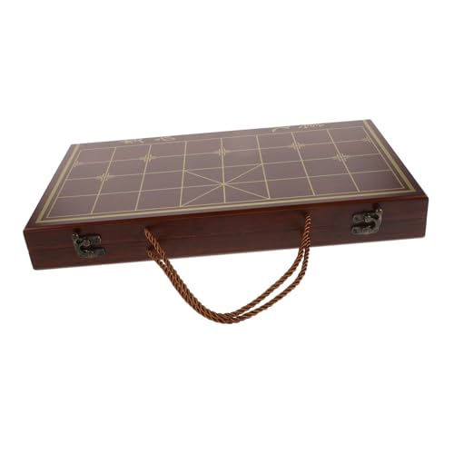 VANZACK 1Satz Reisefreundliches Chinesisches Schachspiel Aus Holz Handgefertigtes Xiangqi Set Mit Klappbarem Schachbrett Für Erwachsene Bildungsspielzeug Für Unterwegs von VANZACK