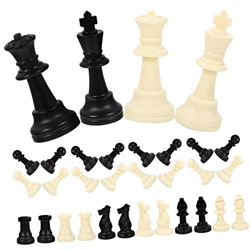 VANZACK 1Satz Schachfiguren aus Kunststoff Ersatz Schachstücke für Schachbrett Königshöhe Zubehör für Schachspiele und Kreative Projekte VANZACK 1Satz Schachfiguren aus Kunststoff Ersatz Schachstücke für Schachbrett Königshöhe Zubehör für Schachspiele und Kreative Projekte von VANZACK