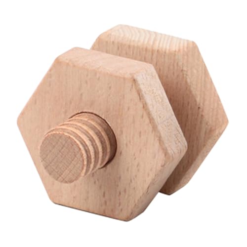 VANZACK 1Satz Schraubenspielzeug Holz Intelligentes Lernspielzeug für Geometrischen Formen Fördert die Motorik und Kreativität für Eltern Spiele aus Sicherem von VANZACK