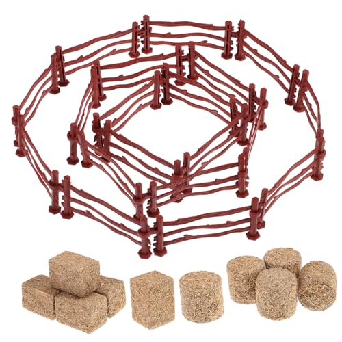 VANZACK 1Satz Spielzeugzaun Bauernhofzubehör mit Heuballen Robuster Installieren für Kreatives mit Pferdespielzeug und Gartenzaun Dekoration VANZACK 1Satz Spielzeugzaun Bauernhofzubehör mit Heuballen Robuster Installieren für Kreatives mit Pferdespielzeug und Gartenzaun Dekoration von VANZACK