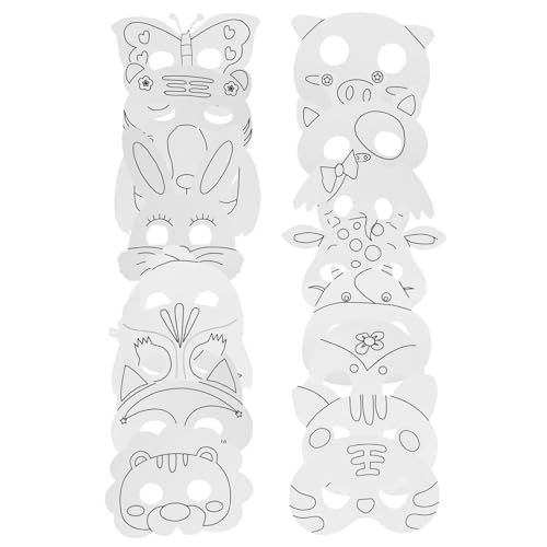 VANZACK 1Satz Teiliges DIY Tiermaske Weiße Cosplay Masken Für Ausmalen Kreatives Malspielzeug Für Bastelprojekte Halloween Geburtstagsfeiern Und Schulaufführungen VANZACK 1Satz Teiliges DIY Tiermaske Weiße Cosplay Masken Für Ausmalen Kreatives Malspielzeug Für Bastelprojekte Halloween Geburtstagsfeiern Und Schulaufführungen von VANZACK