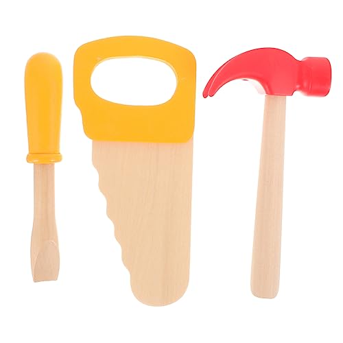 VANZACK 1Satz Teiliges Holz Werkzeug Set Für Simulation Hammer Sägen Und Schraubendreher Klopfspielzeug Für Kreatives Rollenspiel Lernspielzeug Für Jungen von VANZACK