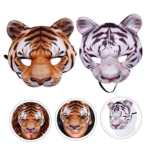 VANZACK 1Satz Tiger Maske Für Halloween Und Karneval Realistische Tier Gesichtsbedeckung Weiß Und Gelb Für Kostümparty Und Cosplay VANZACK 1Satz Tiger Maske Für Halloween Und Karneval Realistische Tier Gesichtsbedeckung Weiß Und Gelb Für Kostümparty Und Cosplay von VANZACK