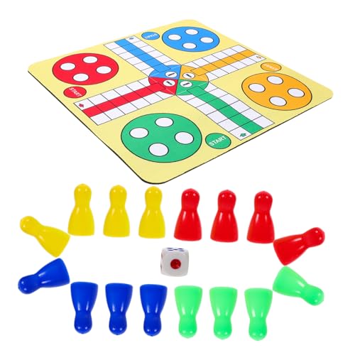 VANZACK 1Satz Tragbares Fliegendes Schachspiel Ludo Schachbrett Mit Mauspad Tischspielzeug Für Erwachsene Interessantes Brettspiel Für Reisen Und Freizeit von VANZACK