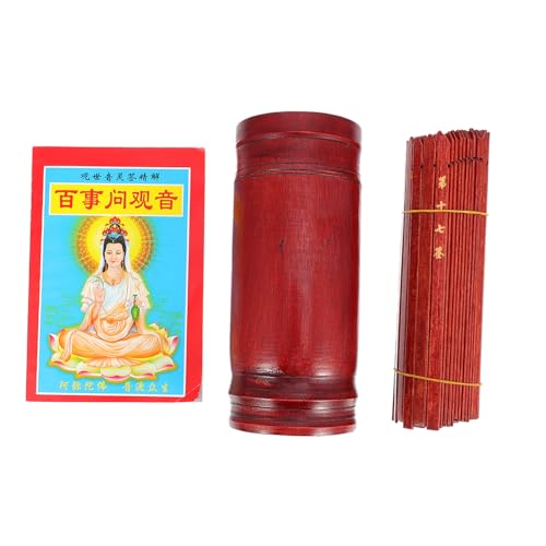 VANZACK 1Satz Wahrsagungsspiel Mit Chinesischen Sticks Requisiten Für Wahrsagung Im Tempel Stäben Und Buch Tiefe Traditioneller Stil Für Spirituelle von VANZACK