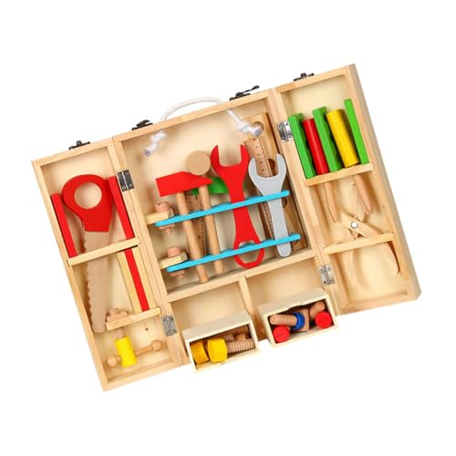VANZACK 1Satz Werkzeugkoffer für Teiliges Montagekonstruktionsspielzeug aus Holz für Kreatives Rollenspiel und Technische Fördert Geschicklichkeit und Vorstellungskraft Ab VANZACK 1Satz Werkzeugkoffer für Teiliges Montagekonstruktionsspielzeug aus Holz für Kreatives Rollenspiel und Technische Fördert Geschicklichkeit und Vorstellungskraft Ab von VANZACK