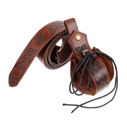 VANZACK 1Satz Wikingergürtel PU mit Gürteltasche Mittelalterliches Cosplay Zubehör für Halloween Renaissance Rollenspiele Einzigartiges Design Langlebig VANZACK 1Satz Wikingergürtel PU mit Gürteltasche Mittelalterliches Cosplay Zubehör für Halloween Renaissance Rollenspiele Einzigartiges Design Langlebig von VANZACK