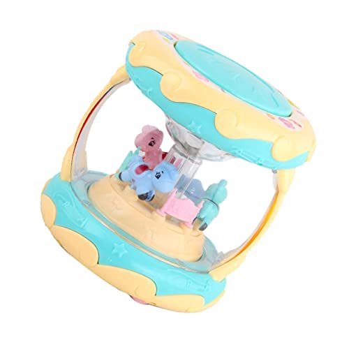 VANZACK 1Stück Karussell Handtrommel mit Licht und Musik Frühes Lernspielzeug Kreativität für Kleinkinder kein Erforderlich Farblich Sortiert von VANZACK