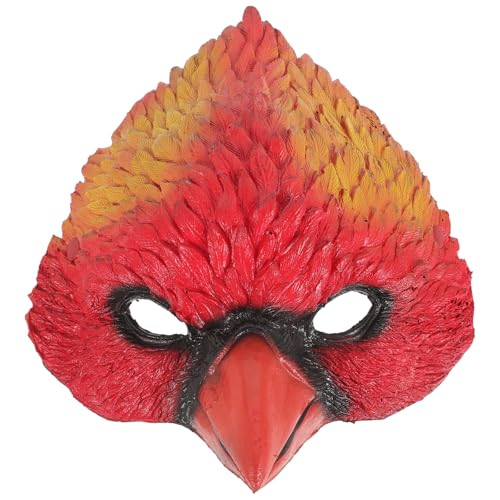 VANZACK 1Stück Kreative Tiermaske Vogelkopfmaske Für Karneval Und Halloween Exquisite Party Dekoration Maske Rot Hochwertige Tiergesichtsmasken Für Erwachsene von VANZACK