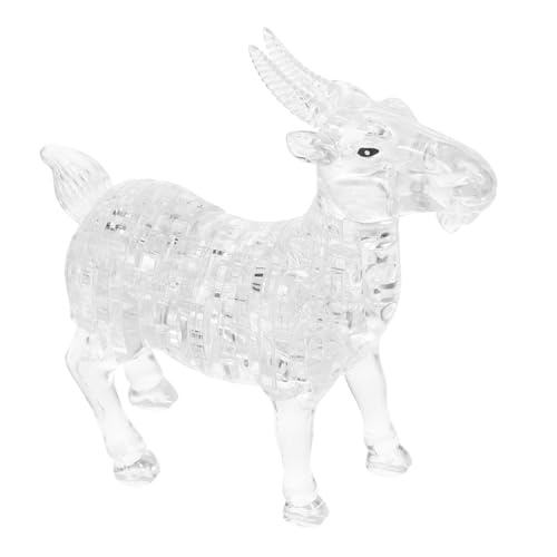 VANZACK 1Stück Kristall Puzzle Ziege Kreatives Und Desktop Ornament Weiß Geburtstagsgeschenk Und Ziegenkristalldekoration VANZACK 1Stück Kristall Puzzle Ziege Kreatives Und Desktop Ornament Weiß Geburtstagsgeschenk Und Ziegenkristalldekoration von VANZACK