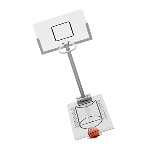 VANZACK 1Stück Mini Basketball Faltbare Desktop Basketballmaschine Für Kreative Spielstunden Büro Und Freizeit Mini Basketball Silber von VANZACK