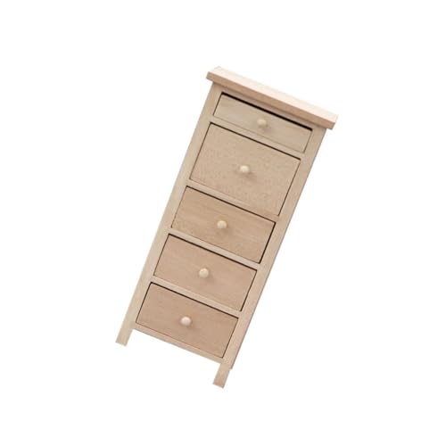 VANZACK 1Stück Mini Schubladenschrank Miniaturmöbel Modell Holz Aufbewahrungskiste Puppenhaus Dekoration VANZACK 1Stück Mini Schubladenschrank Miniaturmöbel Modell Holz Aufbewahrungskiste Puppenhaus Dekoration von VANZACK