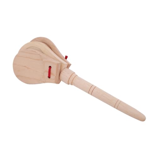 VANZACK 1Stück Musikspielzeug für Pädagogisches Castanets mit Holzgriff für Frühe Musikalische Erziehung und Koordinationsentwicklung Sicher und Langlebig für Kleinkinder von VANZACK