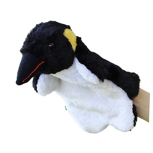VANZACK 1Stück Plüsch Pinguin Handpuppe Lustiges Tier Für Kreative Pinguin Geschichtenerzähler Handpuppe Aus Weichem Material Eltern Junge Mädchen Spiele Schwarz von VANZACK