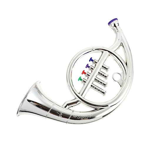 VANZACK 1Stück Simuliertes Französisches Horn Modell Für Kreatives Lernspielzeug Aus Umweltfreundlichem Material Töniges Hornspielzeug Für Bühne Und Musikspiel Silbernes Design von VANZACK