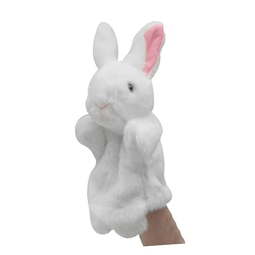 VANZACK 1Stück Süße Plüsch Handpuppe Hase Kinderhandpuppe Für Rollenspiele Erzählungen Und Puppentheater Für Jungen Und Klassisches Weißes Design von VANZACK
