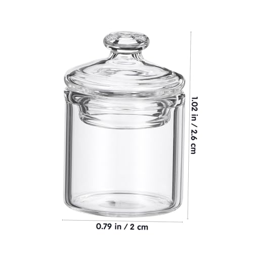 VANZACK 2 Miniatur Glas Vorratsglas Miniatur Haus Deko Puppenhaus Ornaments Leicht Tragbar Realistisch Feine Verarbeitung Für DIY Fotorequisite von VANZACK