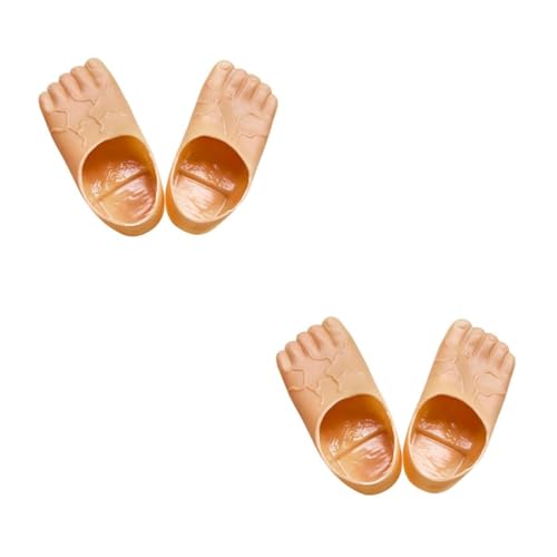 VANZACK 2 Paare Giant Feet Kostüm Hausschuhe Lustige Cosplay Slipper für Halloween Karneval Party Fasching Hautfarben One VANZACK 2 Paare Giant Feet Kostüm Hausschuhe Lustige Cosplay Slipper für Halloween Karneval Party Fasching Hautfarben One von VANZACK