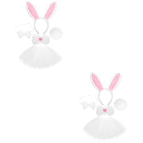 VANZACK 2 Sätze Kaninchen Stirnband mit Tutu Rock Lustiges Kostüm Zubehör für Ostern Cosplay Geburtstagsfeiern Fotoshootings VANZACK 2 Sätze Kaninchen Stirnband mit Tutu Rock Lustiges Kostüm Zubehör für Ostern Cosplay Geburtstagsfeiern Fotoshootings von VANZACK