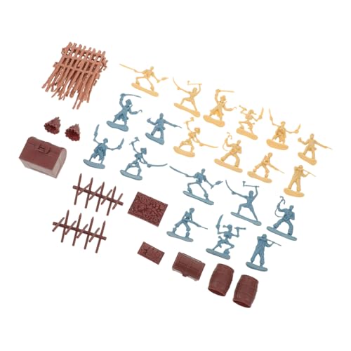 VANZACK 2 Sätze Piraten Soldaten Modellspielzeug aus Kunststoff Detailreiches Militärspielset mit Ritter Piratenfiguren Robust Tragbar für Jungen Geburtstag und Partydeko von VANZACK