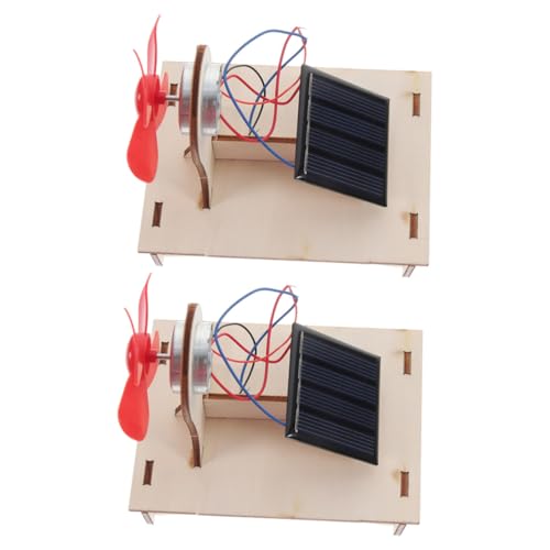VANZACK 2 Sätze Solarbetriebener Bausatz für Experimente Teiliges aus Stabilem Holz für DIY Projekte Pädagogisches für Schüler für Wissenschaftsunterricht von VANZACK