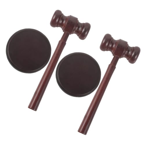 VANZACK 2 Satz Teiliges Richterhammer Spielset aus Holz Kindgerechtes mit Mini Holzhammer und Schlagblock Robustes Auktionshammer für Rollenspiele Geeignet als für Jurastudenten VANZACK 2 Satz Teiliges Richterhammer Spielset aus Holz Kindgerechtes mit Mini Holzhammer und Schlagblock Robustes Auktionshammer für Rollenspiele Geeignet als für Jurastudenten von VANZACK