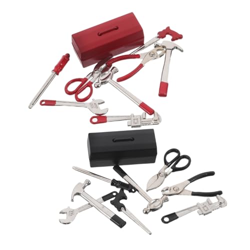 VANZACK 2 Sets Mini Werkzeugset Puppenhaus Werkzeug Miniatur Werkzeugkoffer Aus Eisen Mini Reparatur Werkzeugsatz Miniatur Puppenhaus Werkzeuge Hobby Werkzeuge Für Modellbau VANZACK 2 Sets Mini Werkzeugset Puppenhaus Werkzeug Miniatur Werkzeugkoffer Aus Eisen Mini Reparatur Werkzeugsatz Miniatur Puppenhaus Werkzeuge Hobby Werkzeuge Für Modellbau von VANZACK