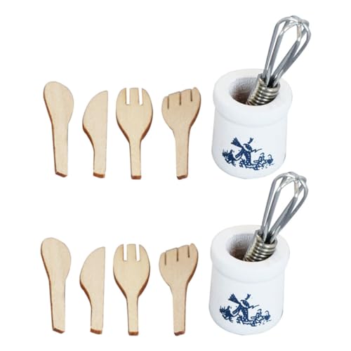 VANZACK 2 Sets Szenendekoration Display Küche Mit Eimer Zubehör Werkzeuge Zubehör Mikro Utensilien Für Rollenspiele Kochgeschirr Mini Utensilien Fotografie Puppenhaus Kochen von VANZACK
