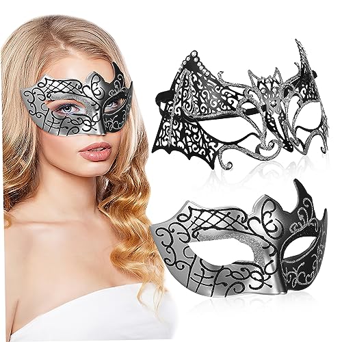 VANZACK 2 Silberne Maske mit Fledermaus Design Leichte Cosplay Gesichtsmaske für Damen Atmungsaktiv Vielseitig für Maskenball Halloween und Party Dekorationen Geeignet VANZACK 2 Silberne Maske mit Fledermaus Design Leichte Cosplay Gesichtsmaske für Damen Atmungsaktiv Vielseitig für Maskenball Halloween und Party Dekorationen Geeignet von VANZACK