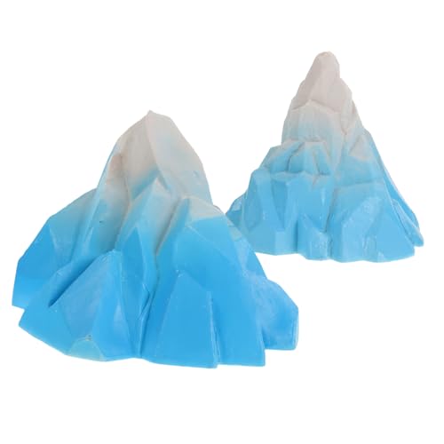 VANZACK 2 Stück Aquarium Deko Resin Berg Modell Mountains Landschaftsornament für Fischbecken Mikro Landschaft Deko Geschenkidee Langlebig und Vielseitig Einsetzbar von VANZACK