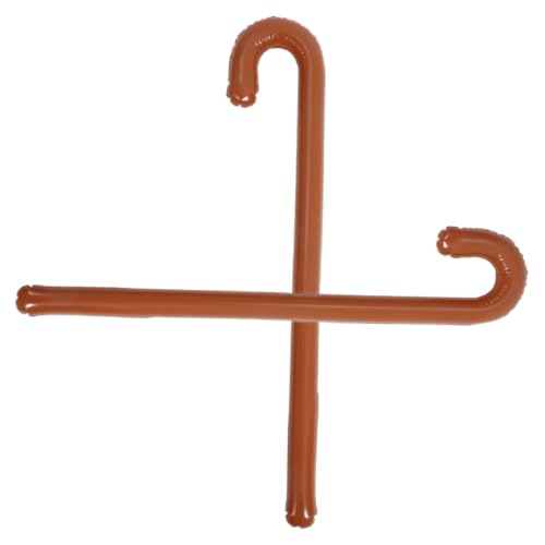 VANZACK 2 Stück Aufblasbare Krücke PVC Gehstock Halloween Party Bühnenrequisit Lebendige Farben Langlebig Auffälliges Design für Performance Geburtstagsfeier von VANZACK