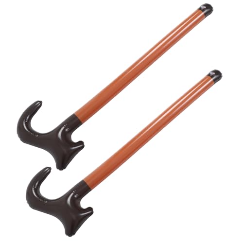 VANZACK 2 Stück Aufblasbare Krücken Set Sicherem Leichtes Partyspielzeug Bühnenrequisiten Fasching Geburtstagsdeko Halloween Weihnachtsfeier Zubehör von VANZACK