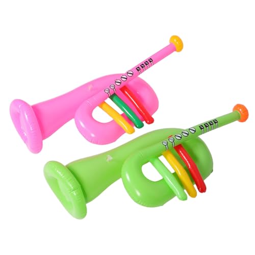 VANZACK 2 Stück Aufblasbare Trompete Für Kinder, Lustiges PVC-Musikinstrument, Wiederverwendbares Aufblasbares Trompetenhorn, Musik-Requisiten Für Kinder, Partyzubehör VANZACK 2 Stück Aufblasbare Trompete Für Kinder, Lustiges PVC-Musikinstrument, Wiederverwendbares Aufblasbares Trompetenhorn, Musik-Requisiten Für Kinder, Partyzubehör von VANZACK