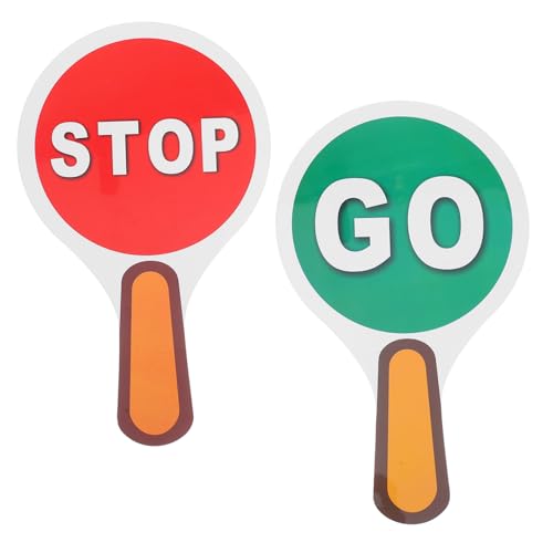 VANZACK 2 Stück Doppelseitiges Verkehrszeichen Griff Wasserfestes Stop Go Schild Leuchtende Warnfarben Leicht Tragbar für Verkehrssicherheit Unterricht und Lernspiele VANZACK 2 Stück Doppelseitiges Verkehrszeichen Griff Wasserfestes Stop Go Schild Leuchtende Warnfarben Leicht Tragbar für Verkehrssicherheit Unterricht und Lernspiele von VANZACK