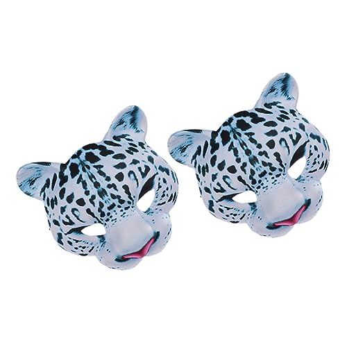 VANZACK 2 Stück Eva Leopard Maske Halbgesichtsmaske Halloween Karneval Cosplay Party Unisex mit Verstellbarem Band Leichte Langlebige Tiermaske für Damen und Herren VANZACK 2 Stück Eva Leopard Maske Halbgesichtsmaske Halloween Karneval Cosplay Party Unisex mit Verstellbarem Band Leichte Langlebige Tiermaske für Damen und Herren von VANZACK