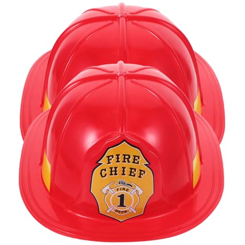 VANZACK 2 Stück Feuerwehrhelm Rot für Erwachsene Feuerwehrmann Kostüm Zubehör für Cosplay Mottoparty Halloween und Verkleidungsspielzeug VANZACK 2 Stück Feuerwehrhelm Rot für Erwachsene Feuerwehrmann Kostüm Zubehör für Cosplay Mottoparty Halloween und Verkleidungsspielzeug von VANZACK