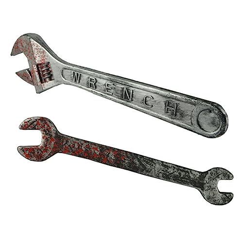 VANZACK 2 Stück Halloween Party Fake Wrench Blutige Spanner Fotorequisite Kunststoff Halloween Dekoration für Geisterhäuser und Streiche von VANZACK