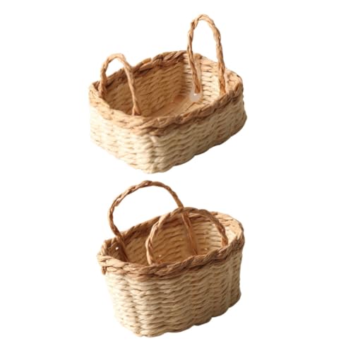 VANZACK 2 Stück Handgefertigtes Miniatur Geflochtenes Körbchen Set Realistische Puppenhaus Dekoration Feine Details Charmantes Accessoire für Miniatur sammlungen und Fantasievolles Spiel VANZACK 2 Stück Handgefertigtes Miniatur Geflochtenes Körbchen Set Realistische Puppenhaus Dekoration Feine Details Charmantes Accessoire für Miniatur sammlungen und Fantasievolles Spiel von VANZACK