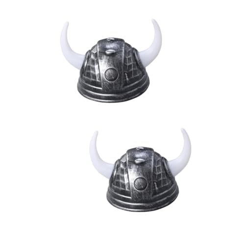 VANZACK 2 Stück Hornhut Schwarzhörner Stirnband Halloween-Hörner authentisch Wikingerhut für Hut aus Ochsenhorn Wikingerzeit gehörnt Wikingerhüte -Requisiten Plastik von VANZACK